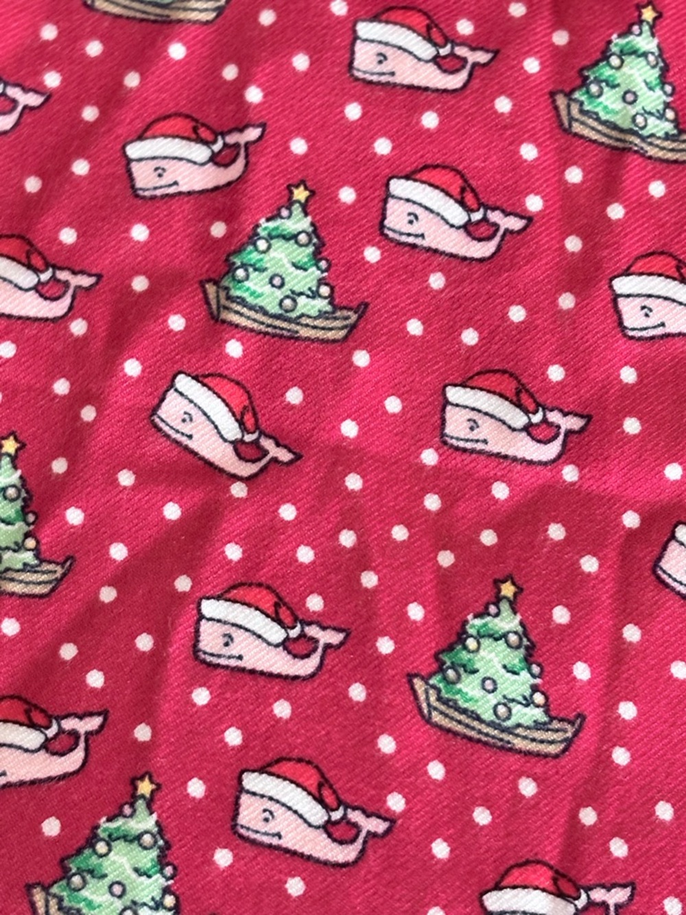 NWT Vineyard Vines Women’s Red Christmas Whale Flannel Lounge Pants S PJ Pants - Picture 6 of 6